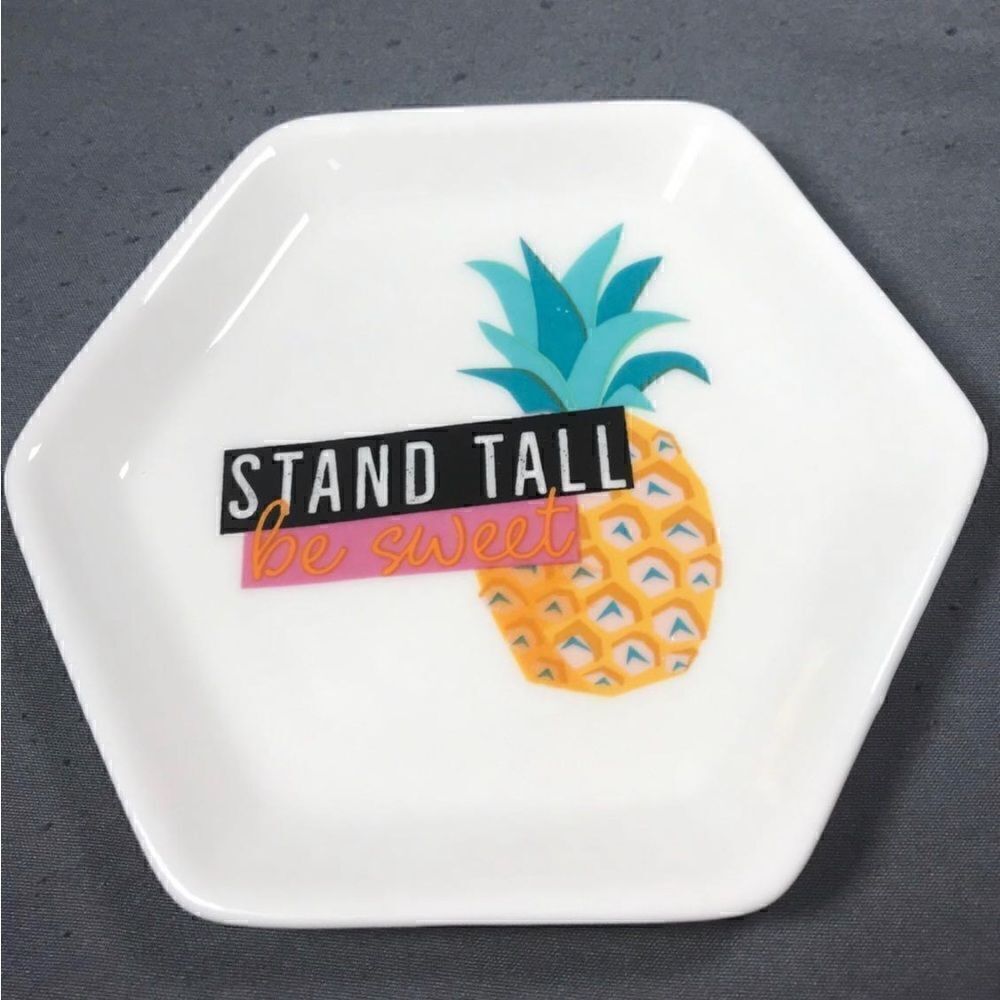 🔥❤️🔥 “Stand Tall, Be Sweet” NEW Pineapple Trinket Dish NWOT